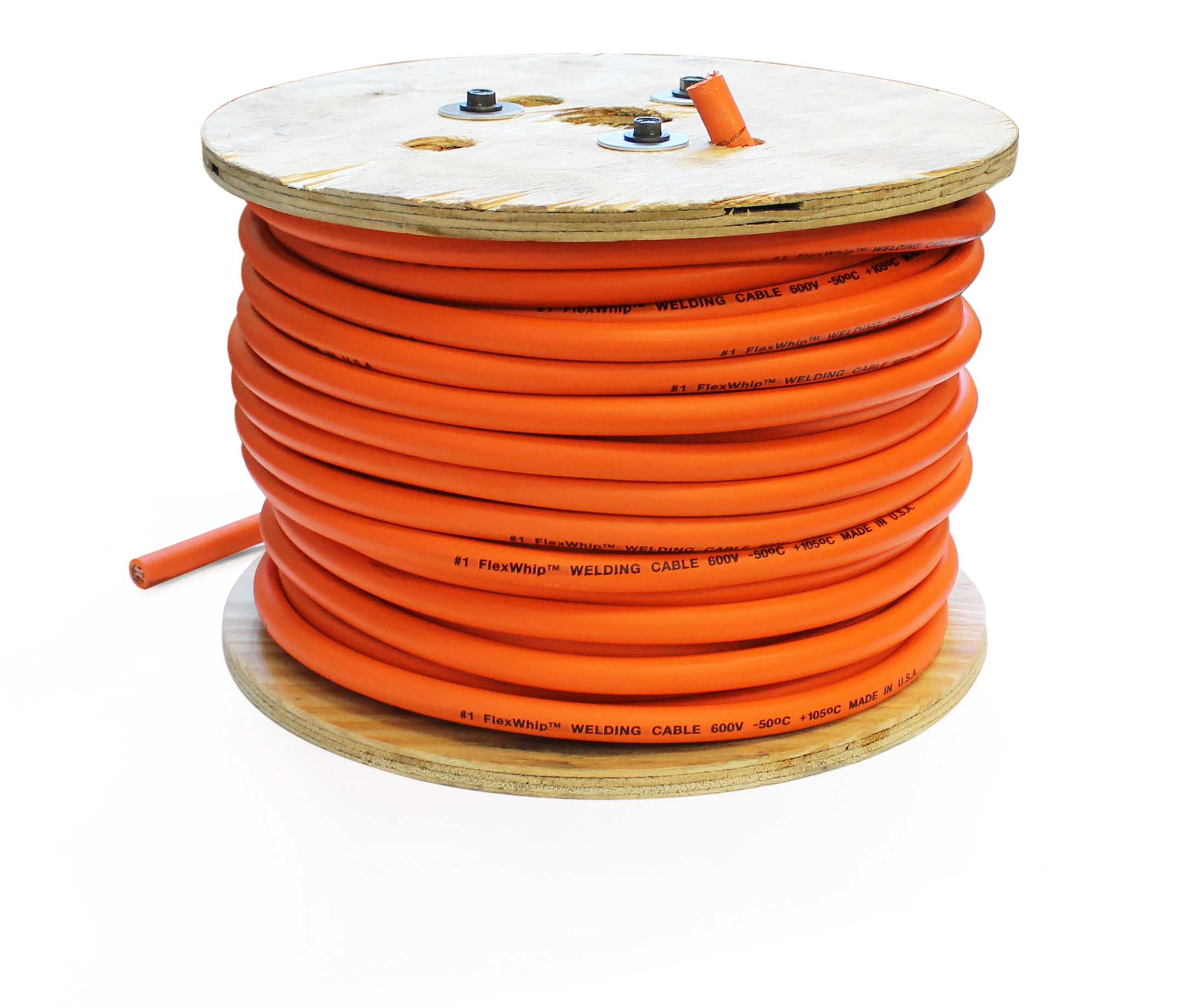 10' 1/0 HIGHLY FLEXIBLE WELDING WHIP CABLE ORANGE 600V USA MADE EPDM COPPER AWG 