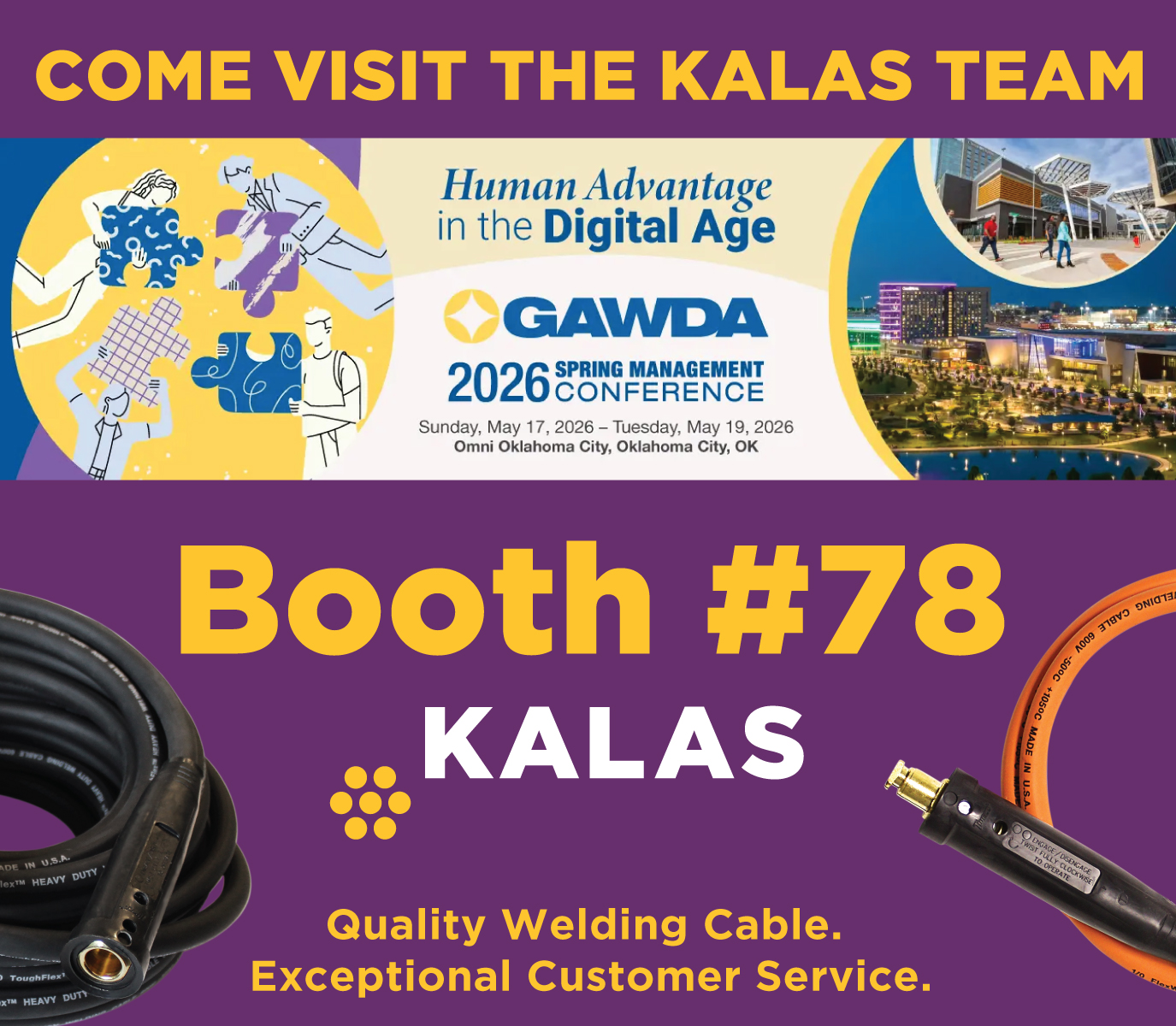 Kalas Manufacturing is excited to announce we’ll be exhibiting at the 2026 GAWDA Spring Management Conference in Oklahoma City from May 17–19