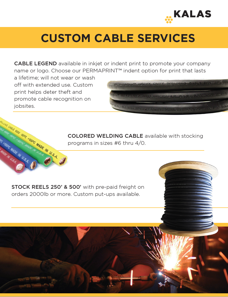 Kalas Welding Cable Products Page