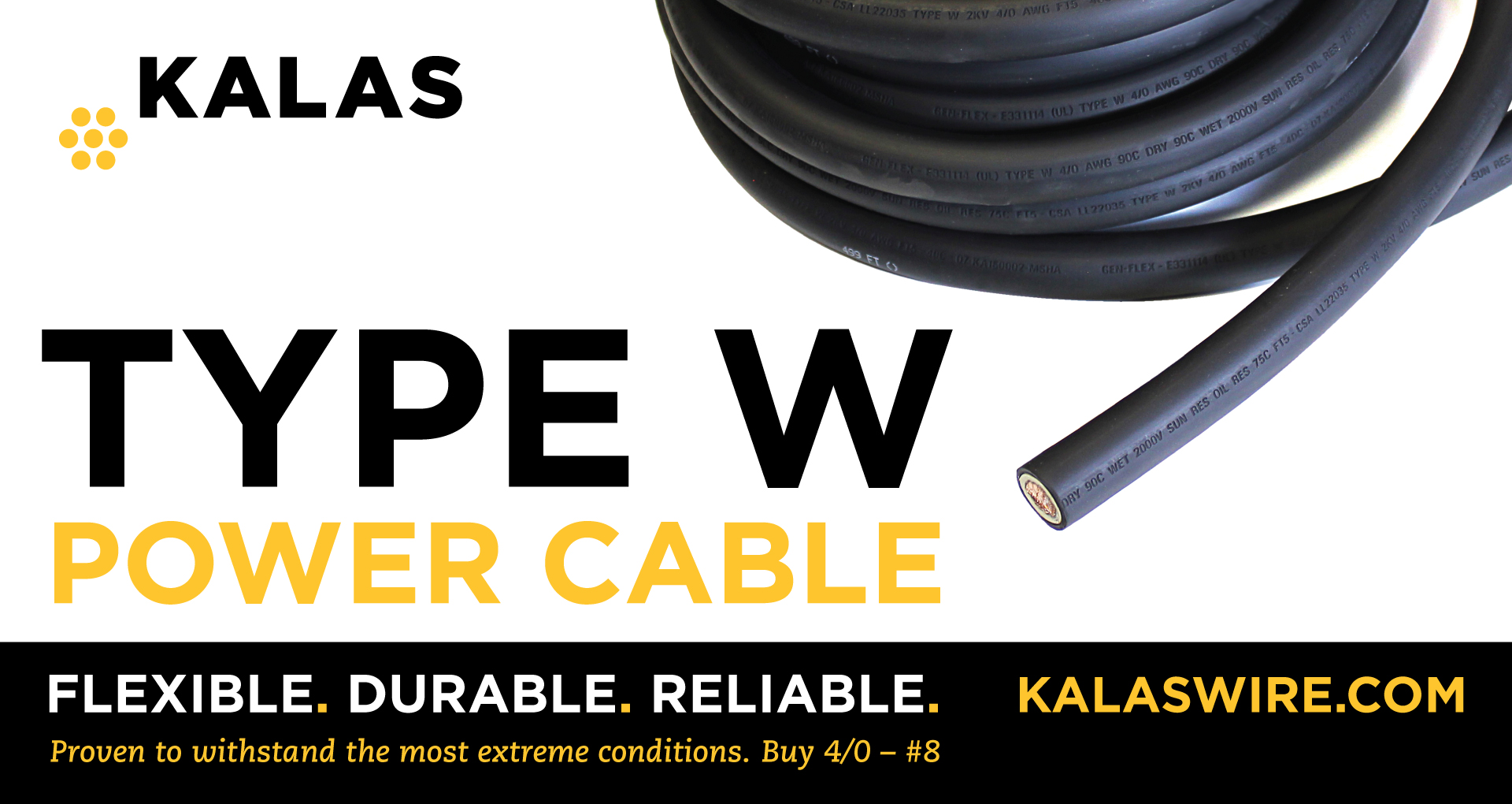 GENFLEX™ TYPE W PORTABLE POWER CABLE Kalas